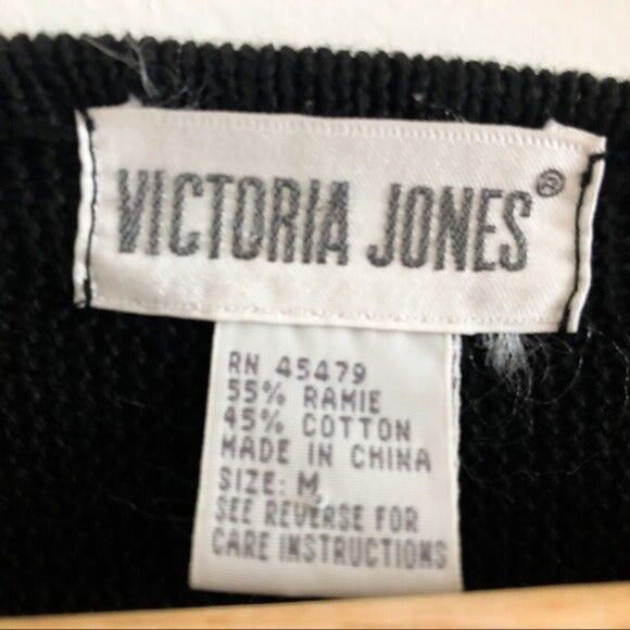 Vintage Bejeweled Sweater Grannycore Medium - Picture 4 of 4